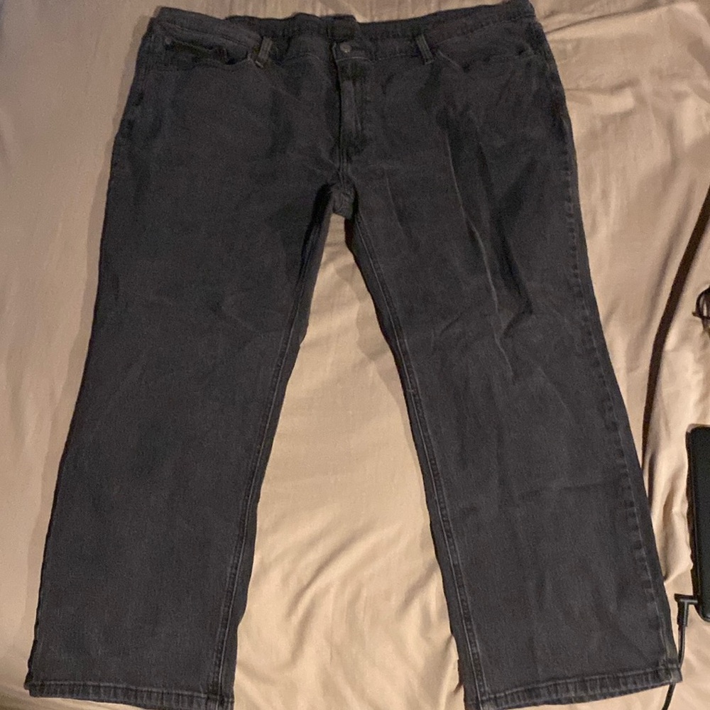 These are Levi jeans these are blackish grey and 48w/30l